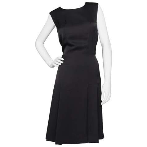 chanel logo black silk dresds|Dress .